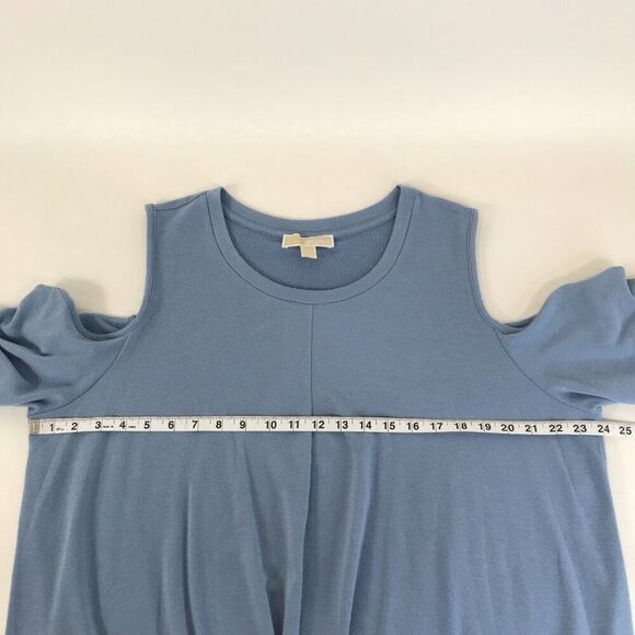 NEW MICHAEL Michael Kors Cold Shoulder Twist Hem Top Women's Plus 2X Long Sleeve - Picture 6 of 13